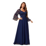 Women Plus Size Slim-Fit Chiffon Formal Party Ball Evening Dress
