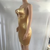 Women Summer Sexy Cut-Out Strap Bodycon Dress