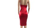 Women Summer Sexy Cut-Out Strap Bodycon Dress