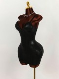 Women Solid Chic Deep V-Neck Slim-Fit Sexy Strap Bodycon Mini Dress