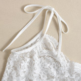 Women Autumn Sexy See-Through Lace-Up Strap Tight-Fitting Bodycon Dress