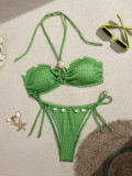 Women Cross Halter Strapless Two-Piece Shell Sexy Bikini Beachwear