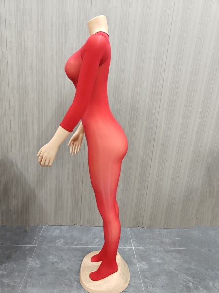 See-Through Seamless Stretch Jumpsuit for Club & Intimate Wear