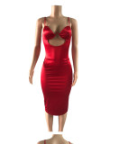 Women Summer Sexy Cut-Out Strap Bodycon Dress
