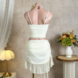 Women Sexy Solid Strap Three-Piece Bikini Swimwear