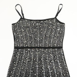 Women Beaded Strap Sexy Party Long Dress