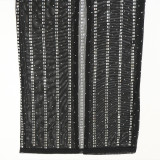 Women Beaded Strap Sexy Party Long Dress