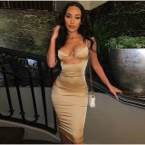 Women Summer Sexy Cut-Out Strap Bodycon Dress