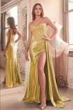 Women High-Waist Split Strap Boned Slim-Fit Evening Gown（Processing time need 3-6 days）
