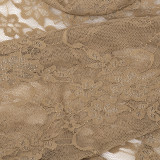 Women Patchwork See-Through Lace Long Sleeve Tight-Fitting Jumpsuit