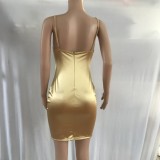 Women Summer Sexy Cut-Out Strap Bodycon Dress