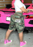 Women Autumn Pocket Casual Camouflage Shorts