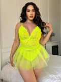 Plus Size Women See-Through Sexy Mesh Lace Sexy Lingerie