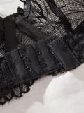 Women French Lace Bra and Sexy Lingerie Two-Piece Set