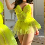 Plus Size Women See-Through Sexy Mesh Lace Sexy Lingerie
