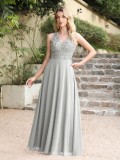 Women V-Neck Sleeveless Slit Sequined Flowy Formal Party Evening Dress（Processing time need 3-6 days）