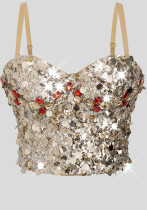 Strap Sequin Sexy Strap Corset Top