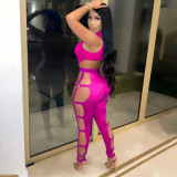 Women's Fashion Sexy Cut-Out Nightclub Tight-Fitting Low Back Jumpsuit