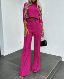 Women's Fashion Chic Casual Long Sleeve Two-Piece Pants Set