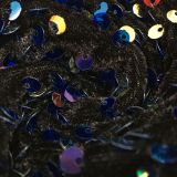 Women's Fashion Sexy Strap Sequin Mesh See-Through Zipper Midi Dress