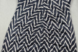 Women's Cut-Out Striped Halter Neck Long Sleeve Printed Bodycon Dress