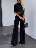 Women's Fashion Chic Casual Long Sleeve Two-Piece Pants Set