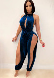 Women's Fashion Sexy Lace-Up Slit Jumpsuit