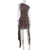 Women's Fashion Chic Printed Slim Waist Slim-Fit Bodycon Dress