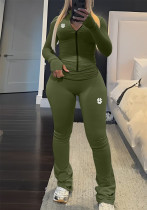 Women Autumn Top and Pant Two-Piece Set