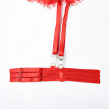 Women Sexy Lace Lace Eyelash Camisole Four-Piece Set Sexy Lingerie