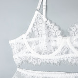 Women Sexy Lace Lace Eyelash Camisole Four-Piece Set Sexy Lingerie