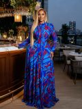 Women Spring/Summer Holidays Printed Maxi Dress