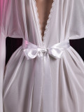 Women Mesh Black and White Summer Robe