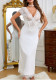 Women Black and White Lace Patchwork V-Neck Sleeveless Nightgown