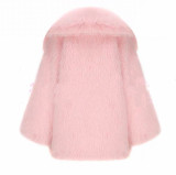 Women Pink Furry Jacket