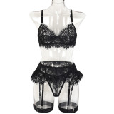 Women Sexy Lace Lace Eyelash Camisole Four-Piece Set Sexy Lingerie