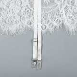 Women Lace Print Camisole See-Through Irregular Two-Piece Sexy Lingerie