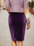 Women Elegant Solid Bodycon Skirt