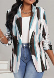 Women Casual Geometric Elegant Button Blazer