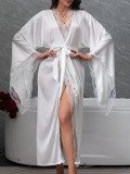 Women Lace Lace Black Robe
