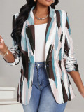 Women Casual Geometric Elegant Button Blazer