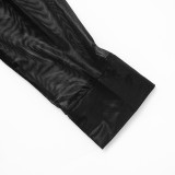 Women Autumn Lace-Up Top and Knee-Length Shorts Two-Piece Set