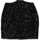 Women's Fashion Chic Sequin Velvet Open Waist Mini Dress