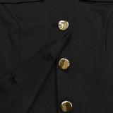 Women's Fashion Slim Fit Belted Top and Long Pants Set