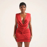Women's Fashion Chic Sexy Deep V Cut-Out Bodycon Dress