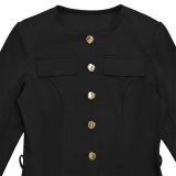 Women's Fashion Slim Fit Belted Top and Long Pants Set