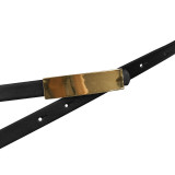 Women's Fashion Slim Fit Belted Top and Long Pants Set