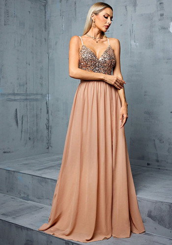 Summer Women's Chic Formal Party Strap Evening Dress