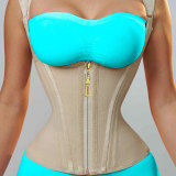 Women hot zipper double-layer steel bone shaping top shaping vest