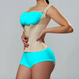 Women hot zipper double-layer steel bone shaping top shaping vest